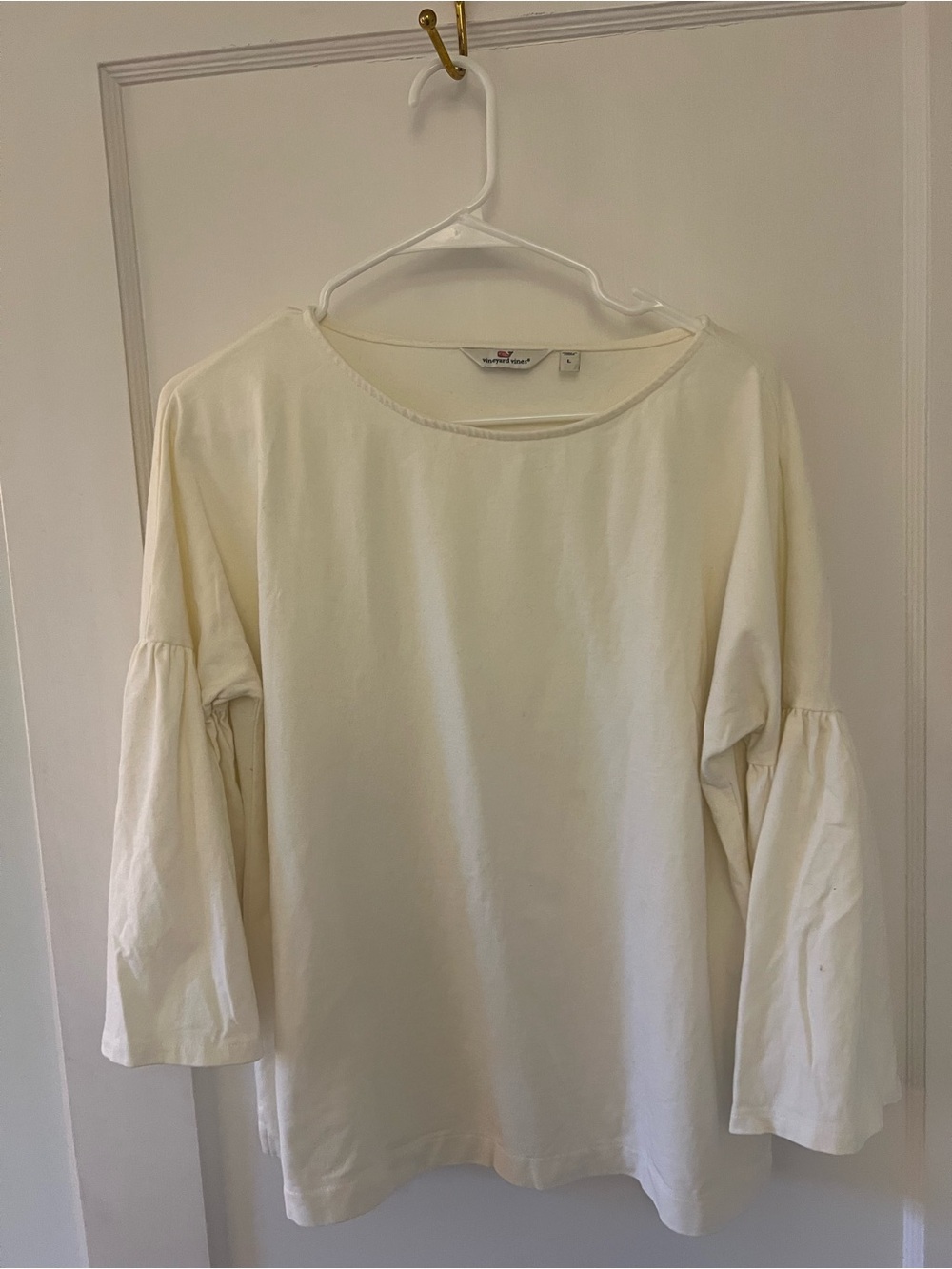 Vineyard Vines Women's Bell Sleeve Top - Cream - L